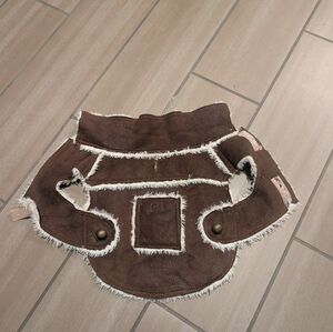 Brown Faux Shearling Dog Jacket